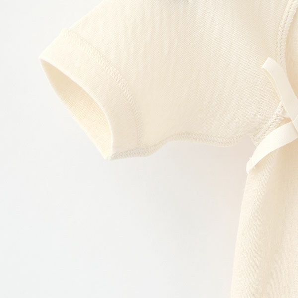 オーガニックコットン とろけるような接結フライス短肌着 50-60