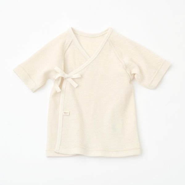 オーガニックコットン とろけるような接結フライス短肌着 50-60