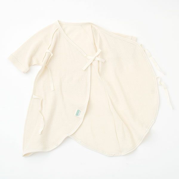 オーガニックコットン とろけるような接結フライスコンビ肌着 50-60