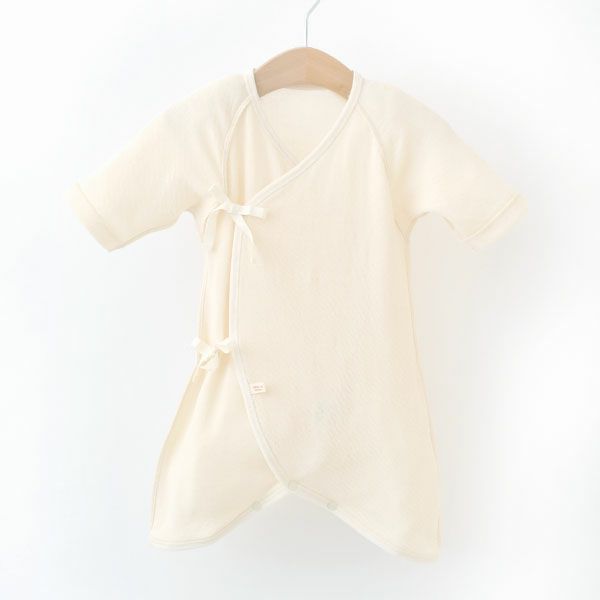 オーガニックコットン とろけるような接結フライスコンビ肌着 50-60