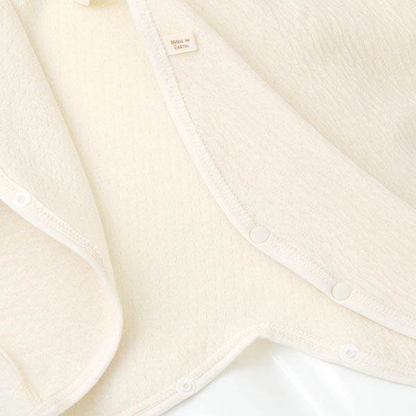 オーガニックコットン とろけるような接結フライスコンビ肌着 50-60