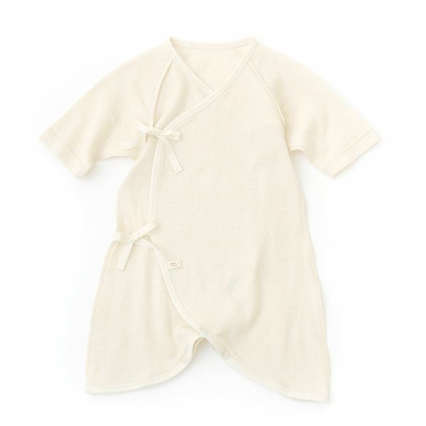 オーガニックコットン とろけるような接結フライスコンビ肌着 50-60