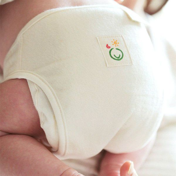 オーガニックコットン おむつカバー 内ベルト式 きなり 80