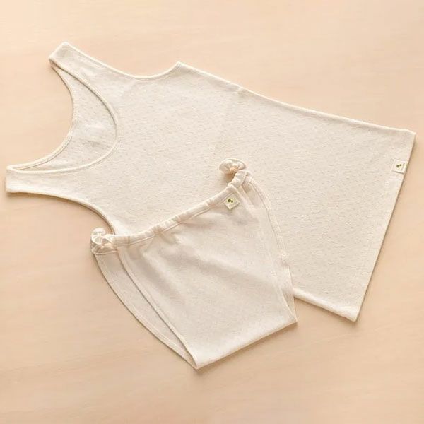 オーガニックコットン タンクトップ（パッドポケット付き）アイレットBWタイプ N