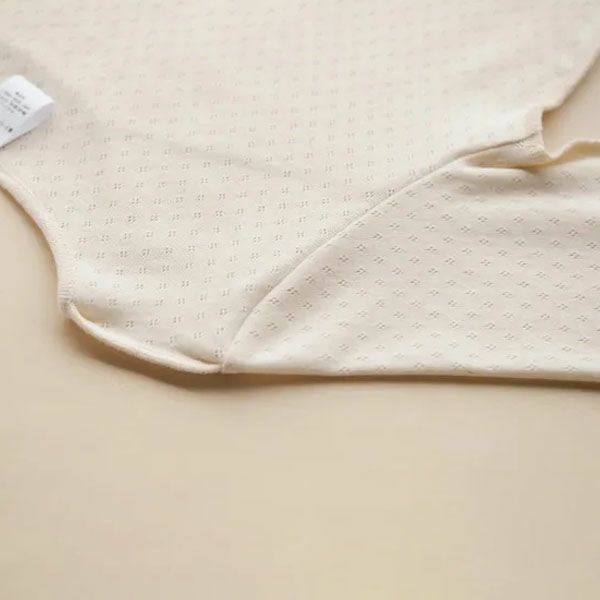 オーガニックコットン 八分袖インナー（パッドポケット付き）アイレットBWタイプ N