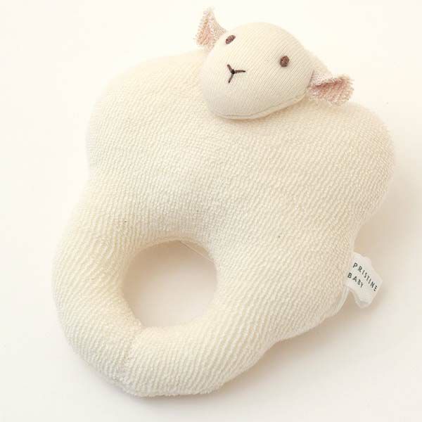 オーガニックコットン ひつじガラガラ