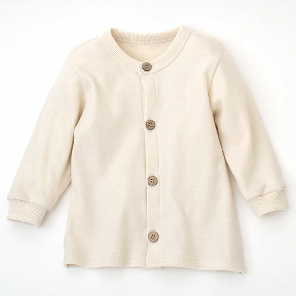オーガニックコットン ベビー前開きホームウェア(長袖)