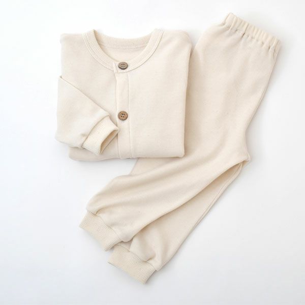 オーガニックコットン ベビー前開きホームウェア(長袖)