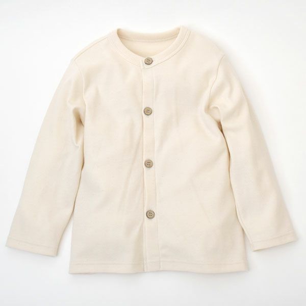 オーガニックコットン キッズ前開きホームウェア(長袖)