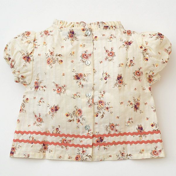 オーガニックコットン ベビーパフスリーブブラウス＆ブルマ Laura