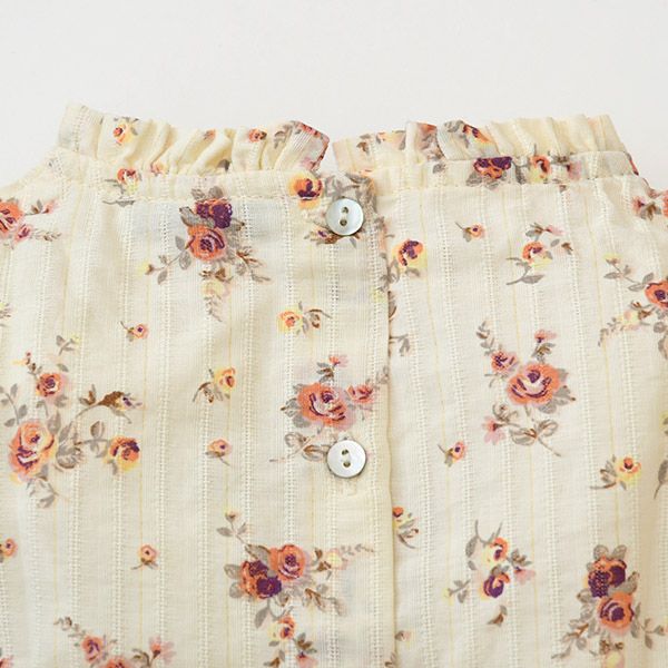 オーガニックコットン ベビーパフスリーブブラウス＆ブルマ Laura