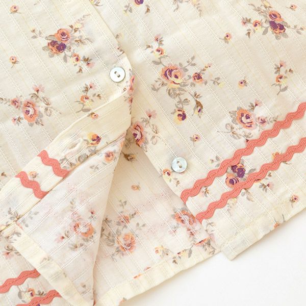 オーガニックコットン ベビーパフスリーブブラウス＆ブルマ Laura