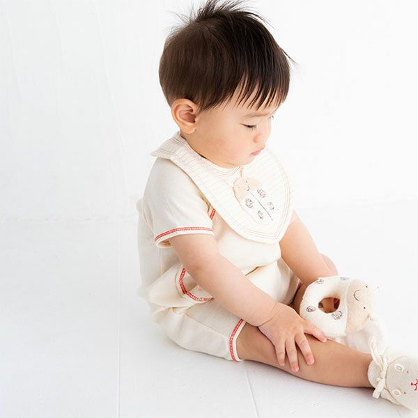 オーガニックコットン てんとうむしガラガラ petit sac付