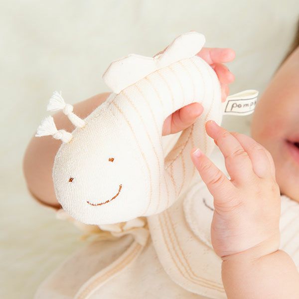 オーガニックコットン みつばちガラガラ petit sac付