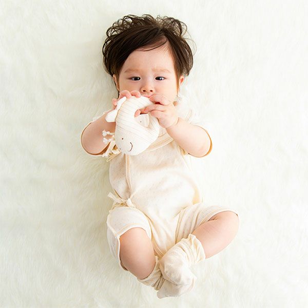 オーガニックコットン みつばちガラガラ petit sac付