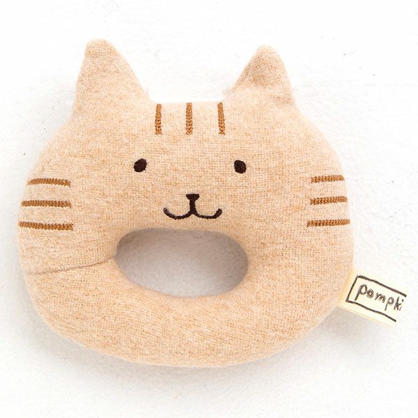 オーガニックコットン にゃんこガラガラ petit sac付