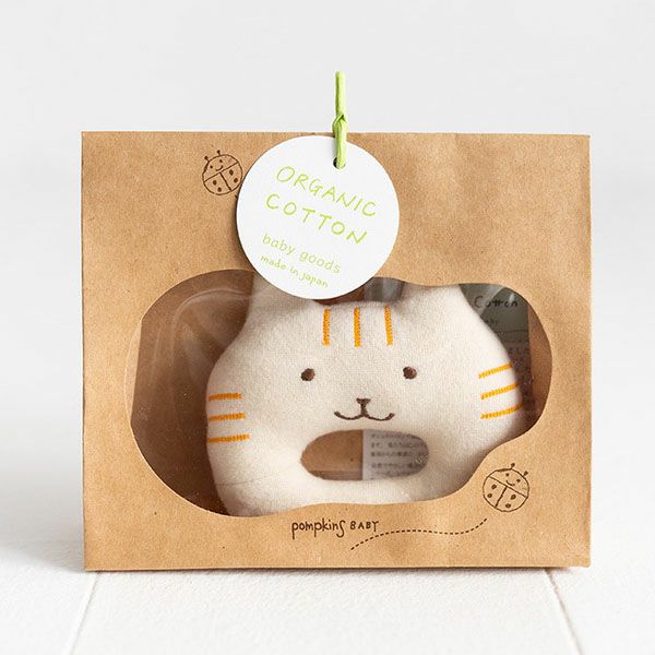 オーガニックコットン にゃんこガラガラ petit sac付