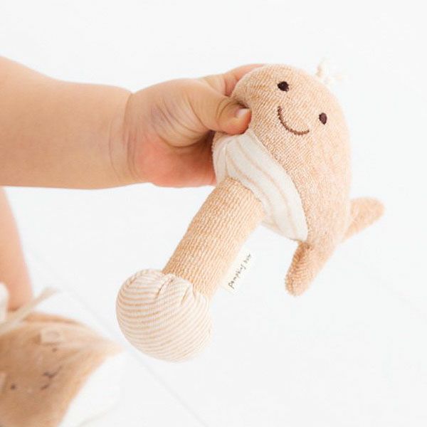 オーガニックコットン くじらスティックガラガラ petit sac付