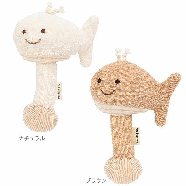 オーガニックコットン くじらスティックガラガラ petit sac付