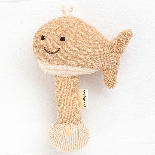 オーガニックコットン くじらスティックガラガラ petit sac付