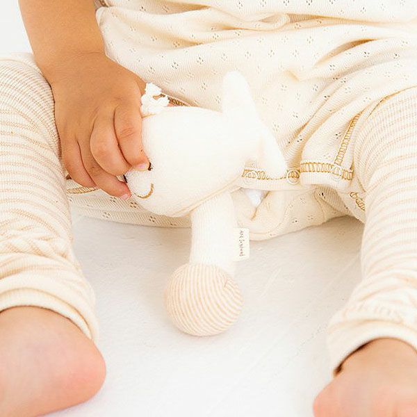 オーガニックコットン くじらスティックガラガラ petit sac付