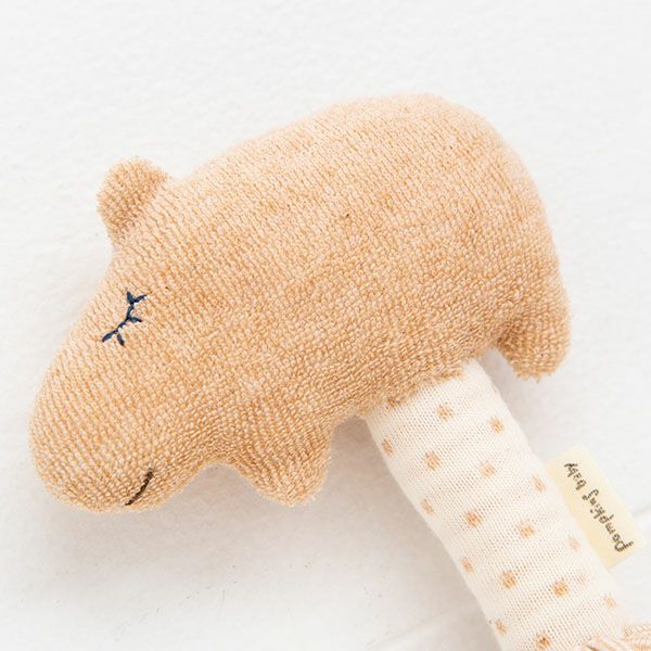 オーガニックコットン カピバラスティックガラガラ petit sac付