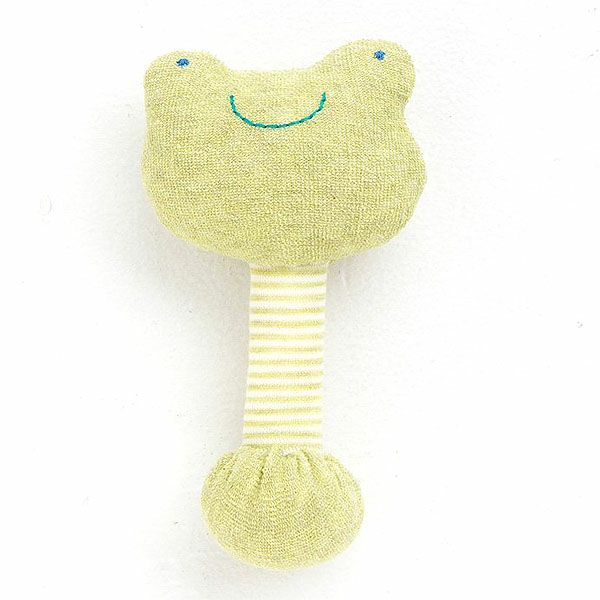 オーガニックコットン かえるスティックガラガラ petit sac付