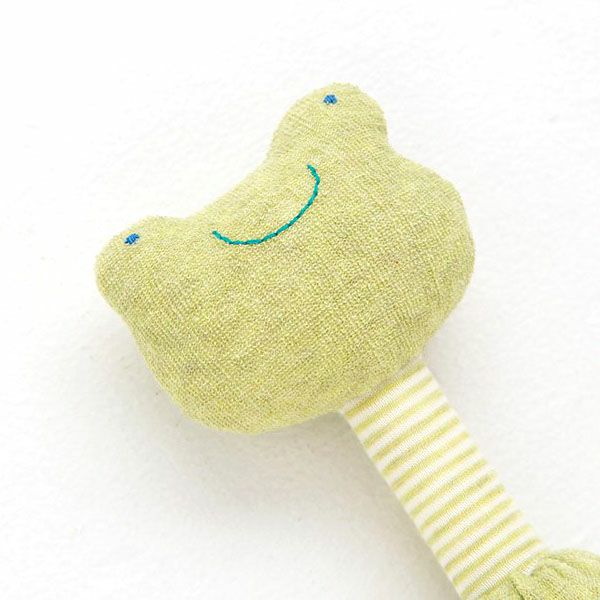 オーガニックコットン かえるスティックガラガラ petit sac付