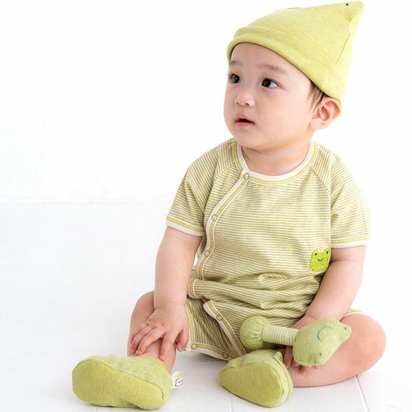 オーガニックコットン かえるスティックガラガラ petit sac付