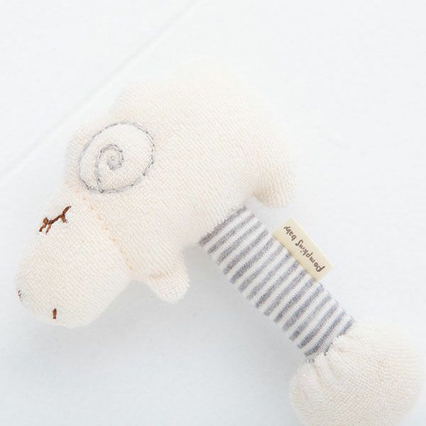 オーガニックコットン ひつじスティックガラガラ petit sac付