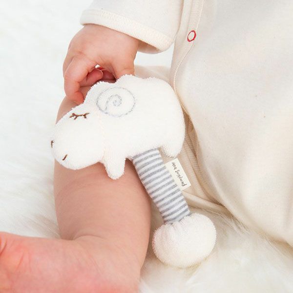 オーガニックコットン ひつじスティックガラガラ petit sac付