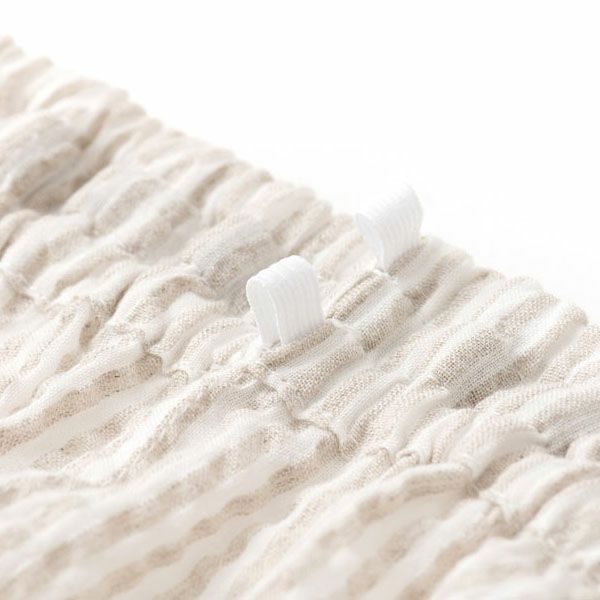 オーガニックコットン&リネン メンズサッカーストライプパジャマ(半袖)