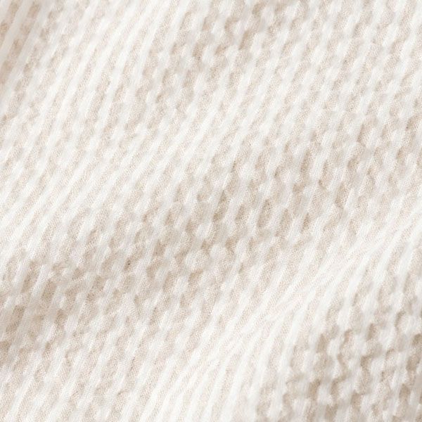 オーガニックコットン&リネン メンズサッカーストライプパジャマ(半袖)