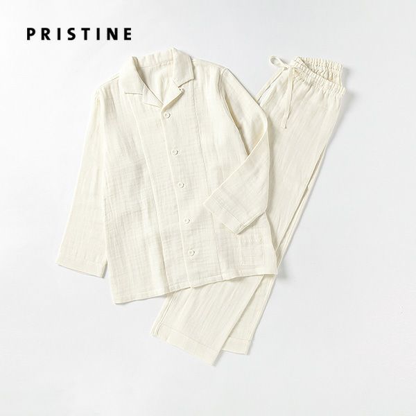 オーガニックコットン 綾Wガーゼパジャマ ナチュラル M