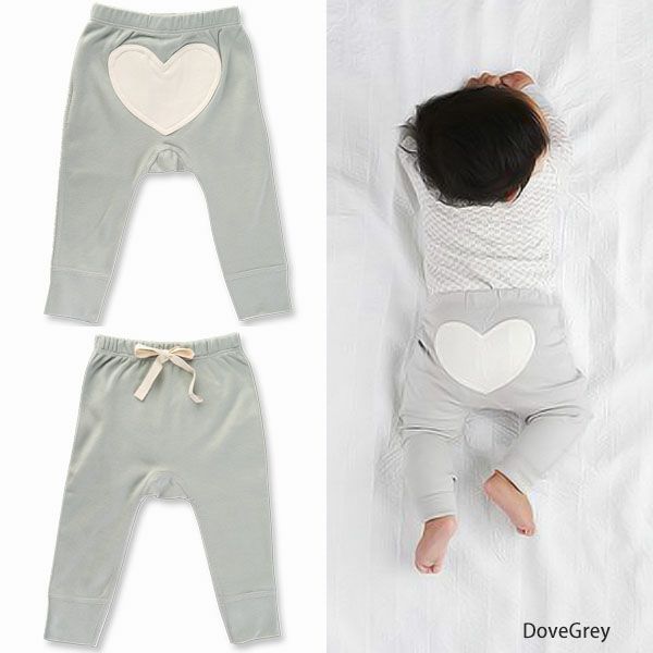 【SALE／20%OFF】 オーガニックコットン ベビー ハートロングパンツ