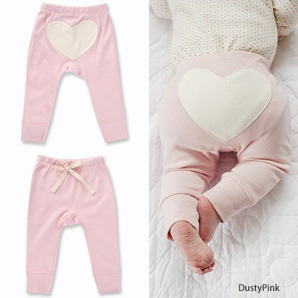【SALE／20%OFF】 オーガニックコットン ベビー ハートロングパンツ