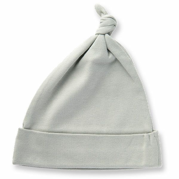 オーガニックコットン ベビー 結び帽