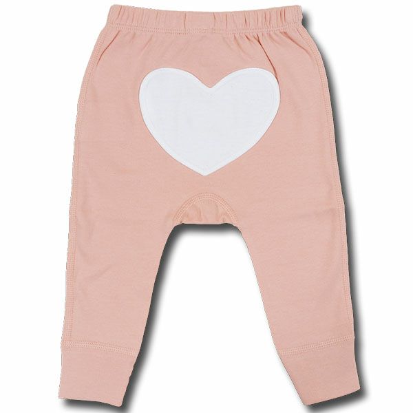 【SALE／20%OFF】 オーガニックコットン ベビー ハートロングパンツ OnTheFarm