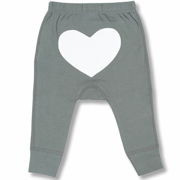 【SALE／20%OFF】 オーガニックコットン ベビー ハートロングパンツ OnTheFarm