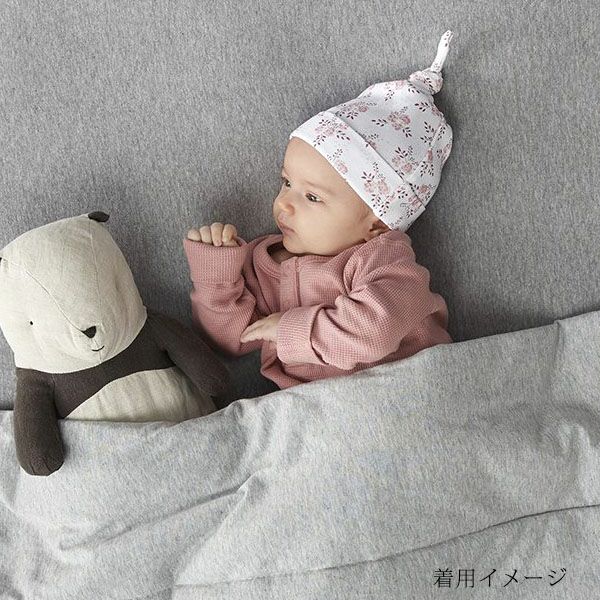 オーガニックコットン ベビー 結び帽 OnTheFarm