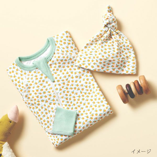 オーガニックコットン ベビー 結び帽 OnTheFarm