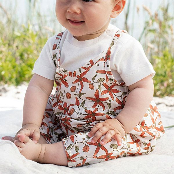 オーガニックコットン ベビー ストラップスーツ