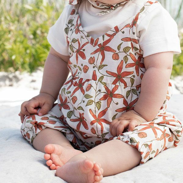 オーガニックコットン ベビー ストラップスーツ