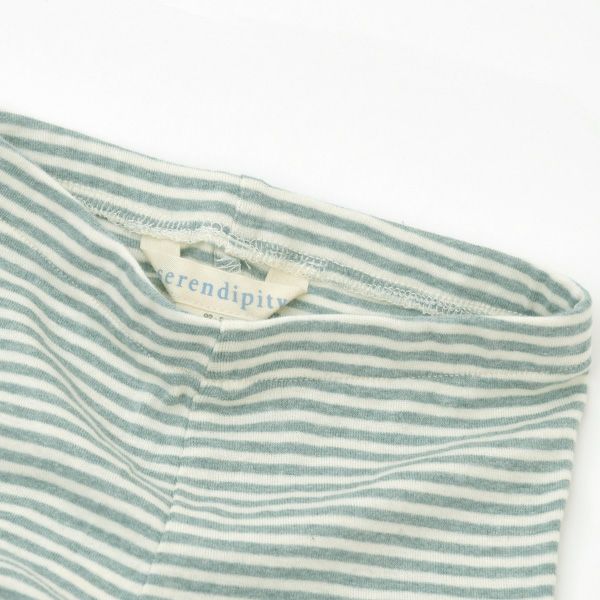 オーガニックコットン ベビー フライスレギンスStripe