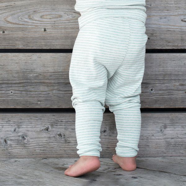 オーガニックコットン ベビー フライスレギンスStripe