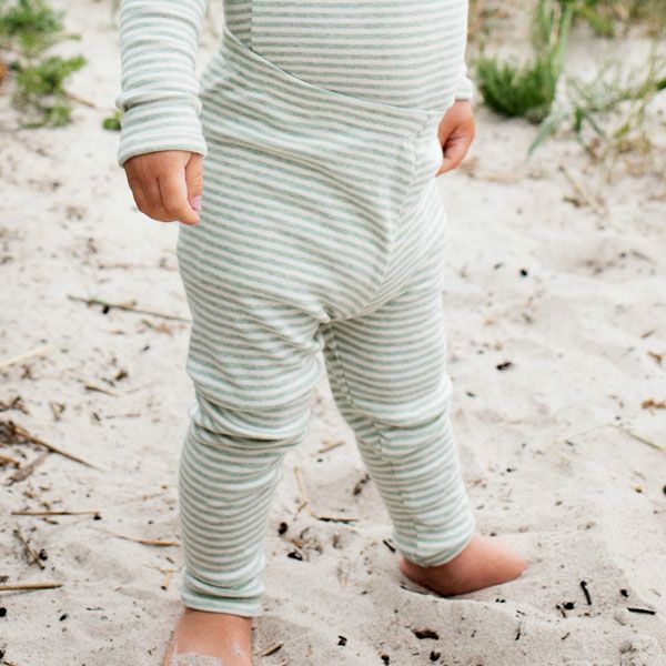 オーガニックコットン ベビー フライスレギンスStripe