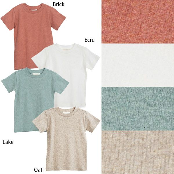 オーガニックコットン キッズ フライスTシャツ (半袖)