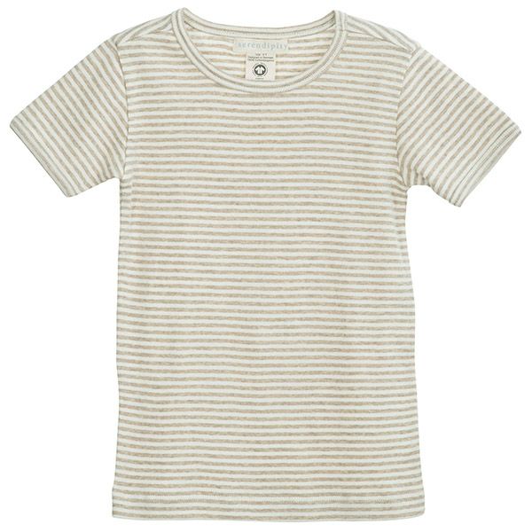 オーガニックコットン キッズ フライスTシャツStripe (半袖)