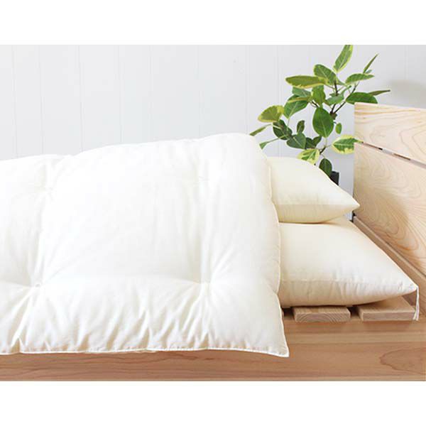 オーガニックコットン プレミアム ダブル敷き布団 140×210 標準タイプ