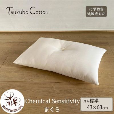 オーガニックコットン CS対応 まくら 標準タイプ 43×63